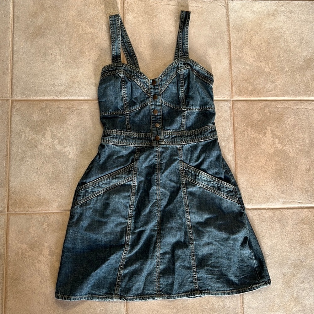 Mini denim dress